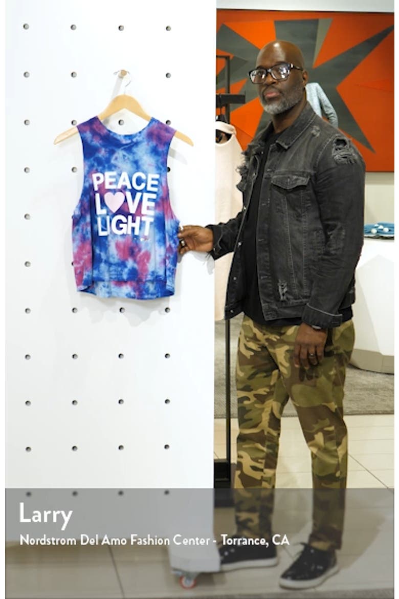 Peace Love Light Tie Dye Cotton Crop Tank Top video