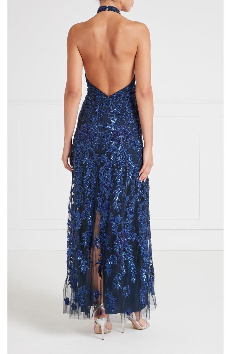 Temperley London Genevieve Halter Gown, Alternate, color, Midnight