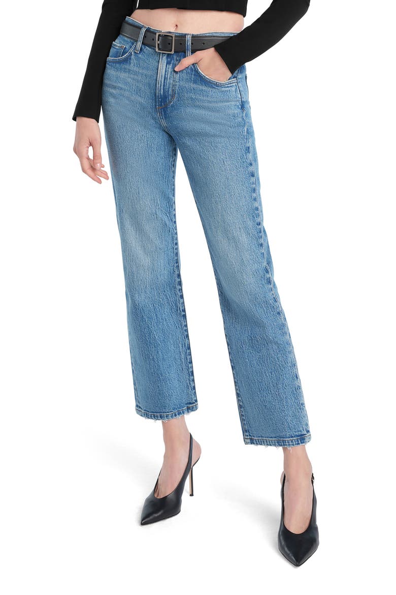 The Dot Mid Rise Straight Ankle Jeans, Main, color, WESTMINSTER