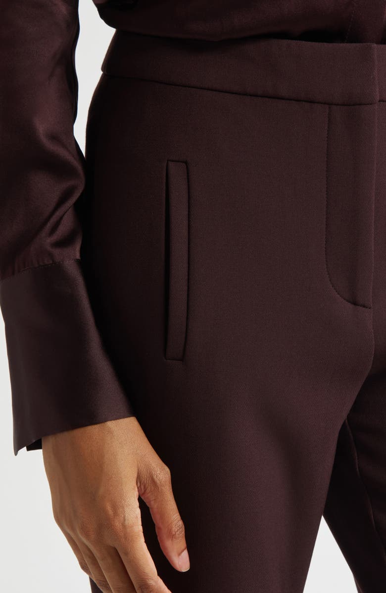 Veronica Beard Arte Crop Pants, Alternate, color, Dark Currant