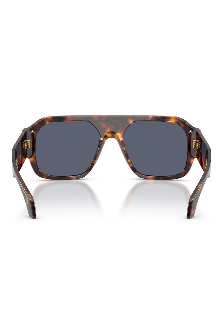 56mm Polarized Square Sunglasses, Alternate, color, HAVANA / DARK BLUE POLAR