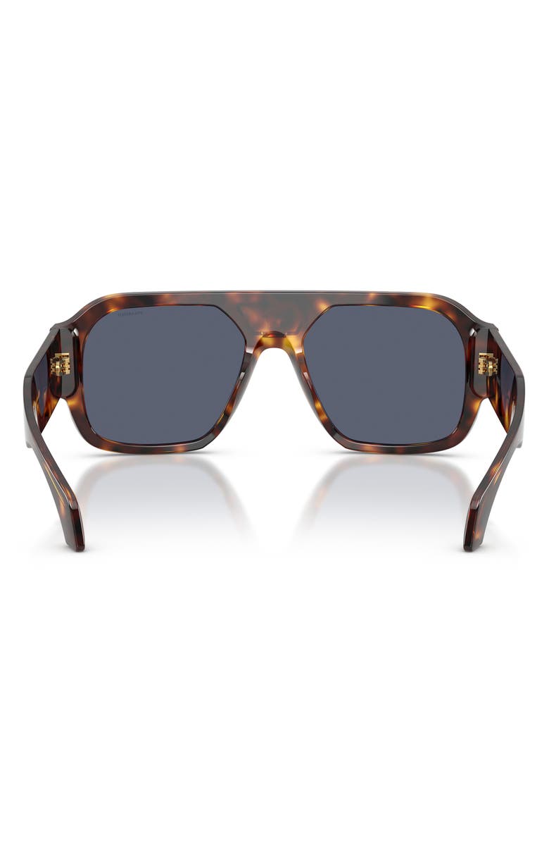 Versace 56mm Polarized Square Sunglasses, Alternate, color, Havana / Dark Blue Polar