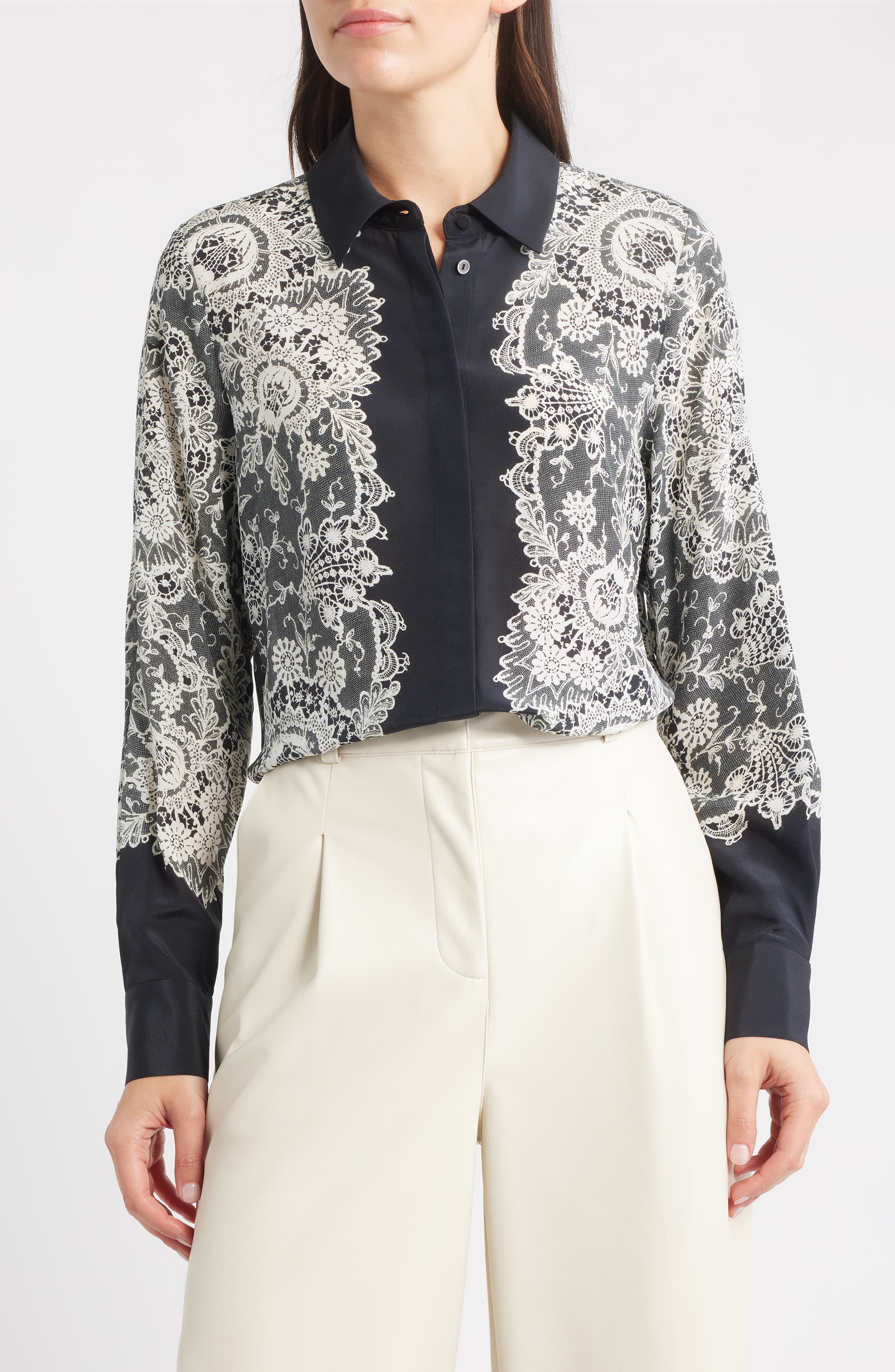 Willa Lace Silk Shirt
