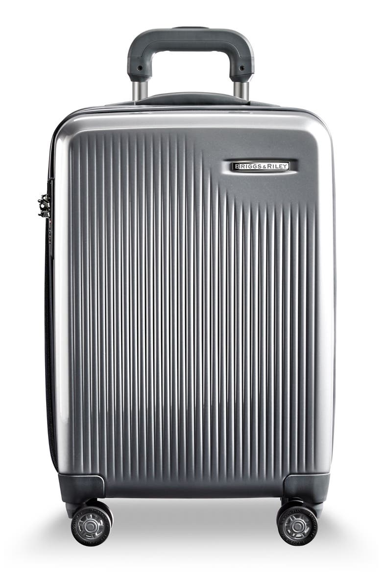 Sympatico Special Edition Expandable 21-Inch Spinner International Carry-On, Main, color, SILVER