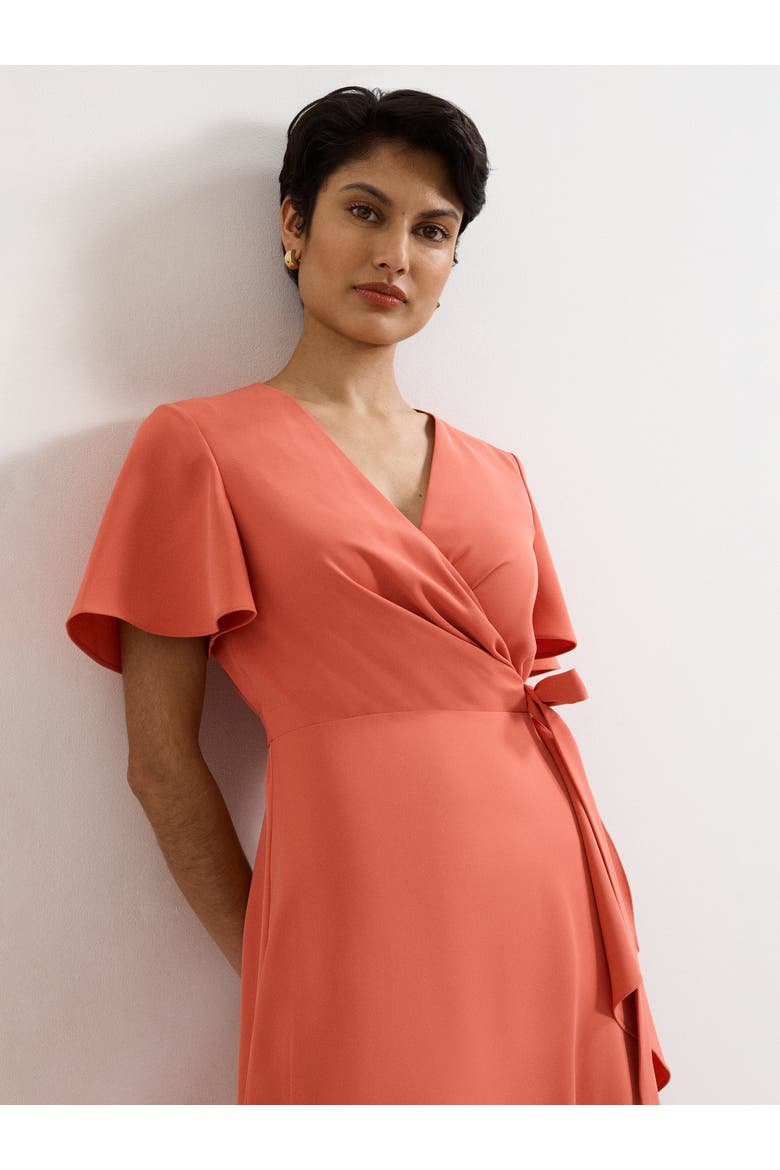 Julissa Wrap Dress, Alternate, color, Orange