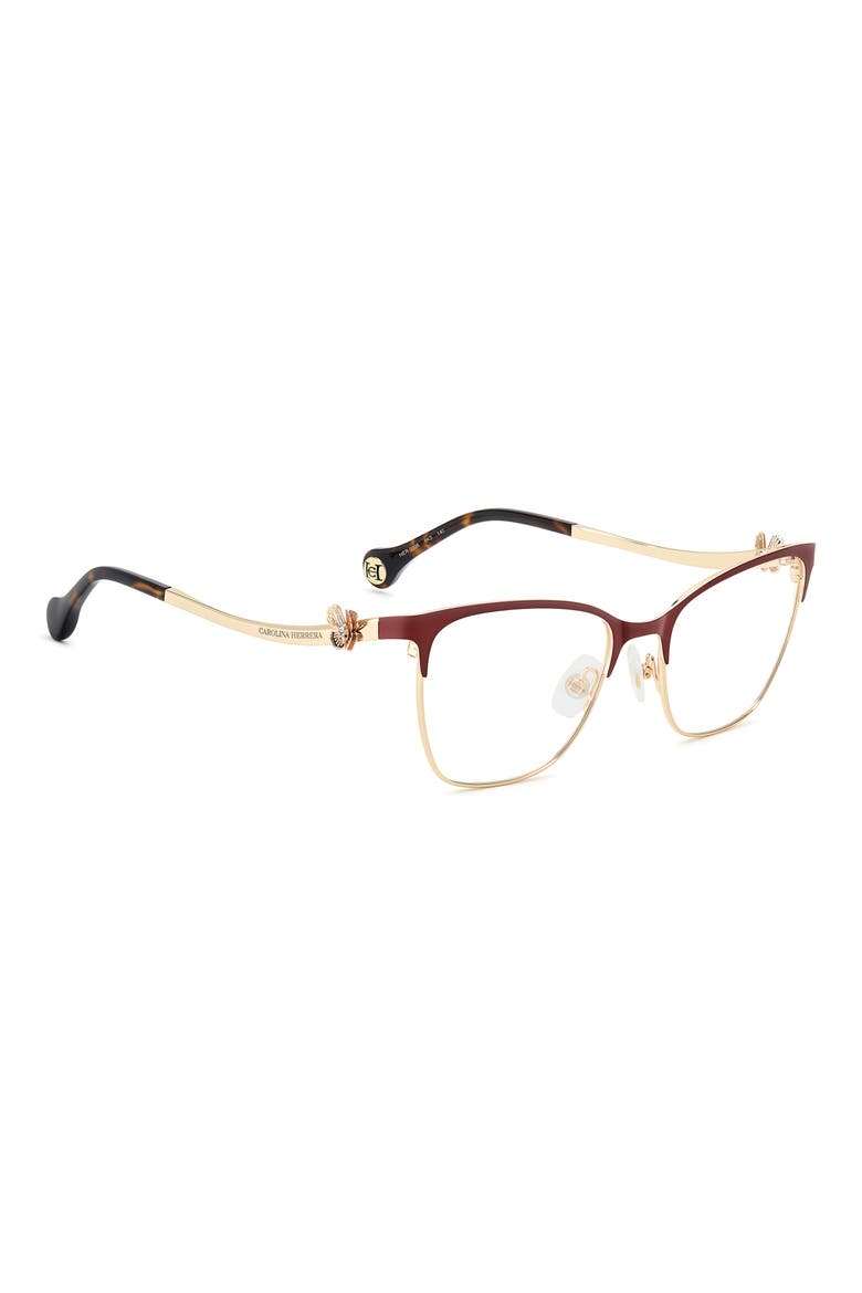 54mm Cat Eye Reading Glasses, Alternate, color, BURGUNDY GOLD