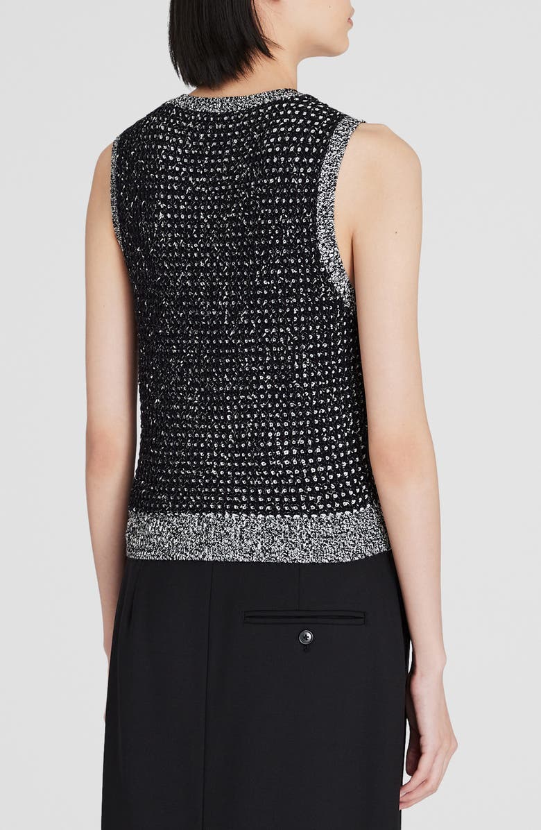 Club Monaco Tweed Crop Sweater Shell, Alternate, color, 