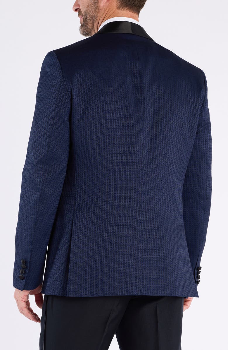 SAVILE ROW CO Box Check Jacquard Evening Jacket, Alternate, color, Navy