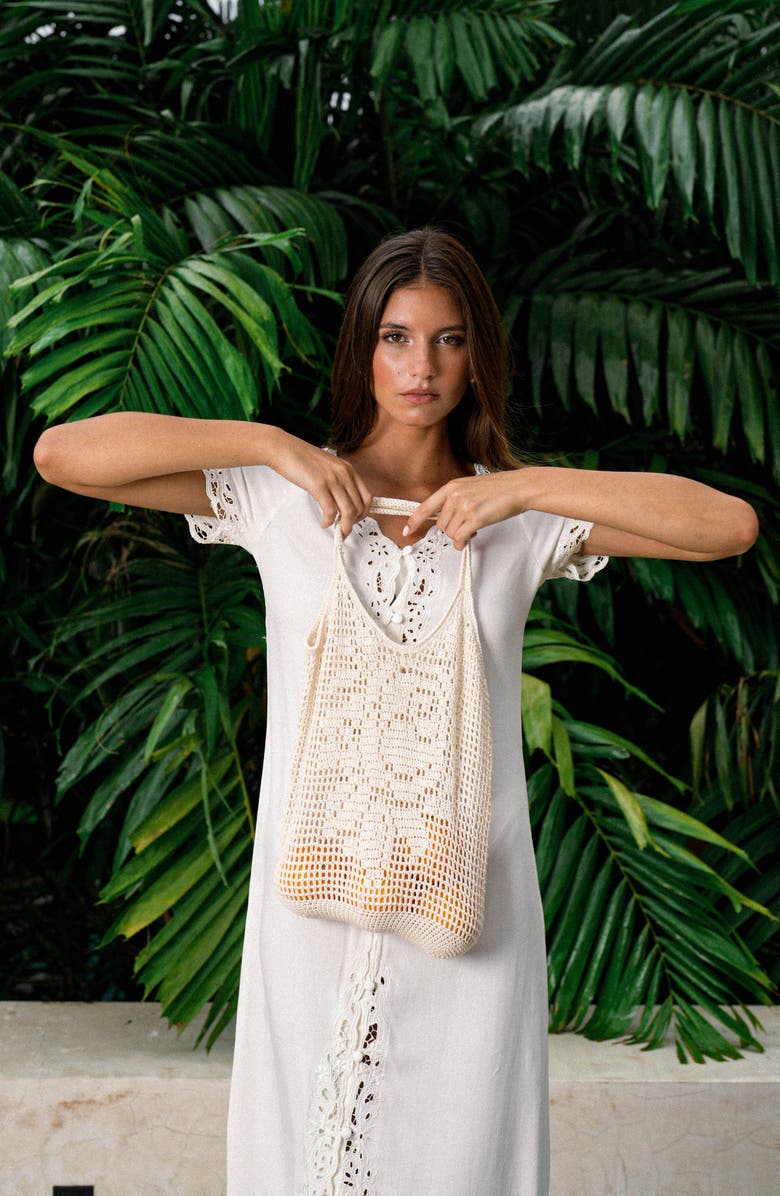 BRUNNA.CO The Vera Handwoven Crochet Tote, Alternate, color, Off White