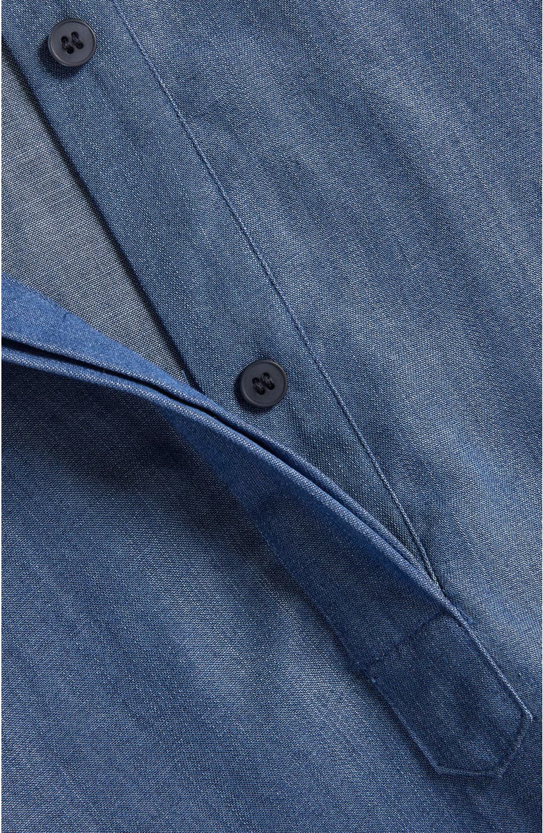 Celtic & Co. Drapey Pop Over Blouse, Alternate, color, Denim Blue