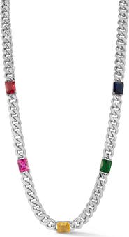 SPHERA MILANO Cubic Zirconia Station Chain Necklace