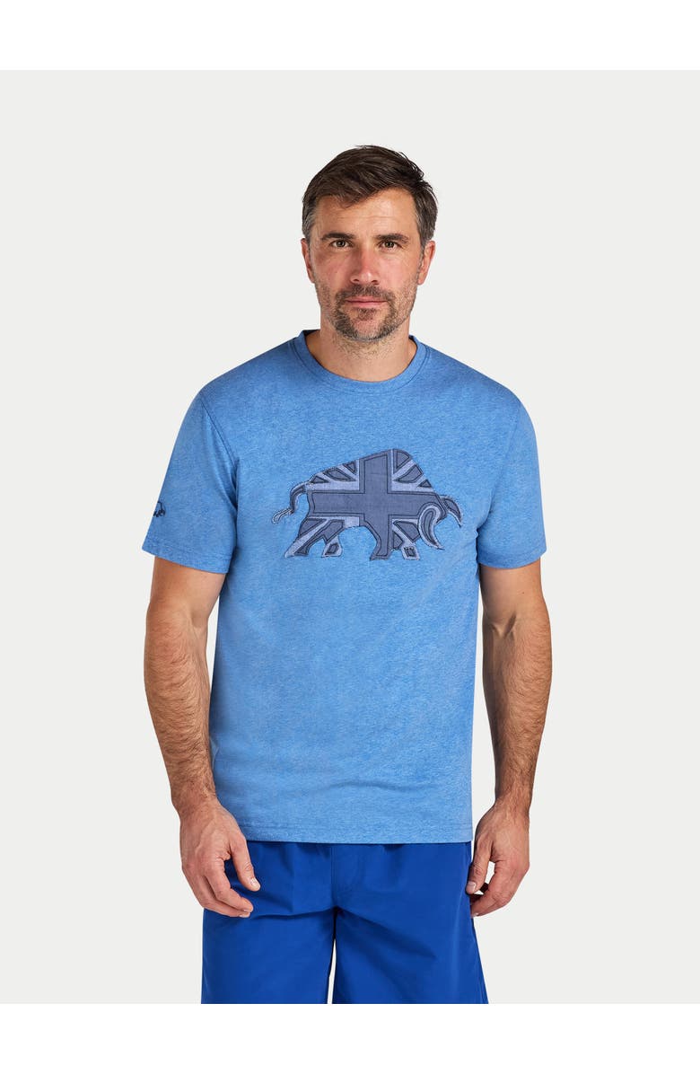 Raging Bull Union Jack Bull T-Shirt, Main, color, Denim Blue