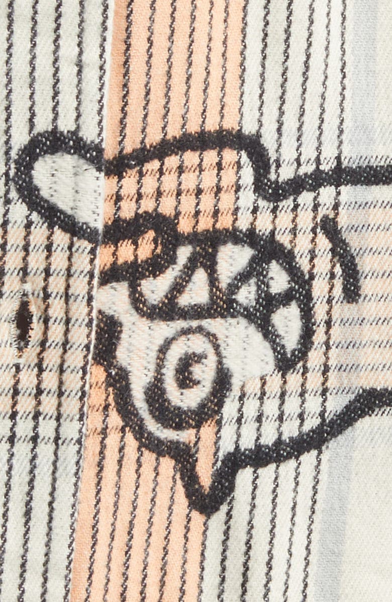 ICECREAM Duke Embroidered Plaid Button-Up Shirt, Alternate, color,