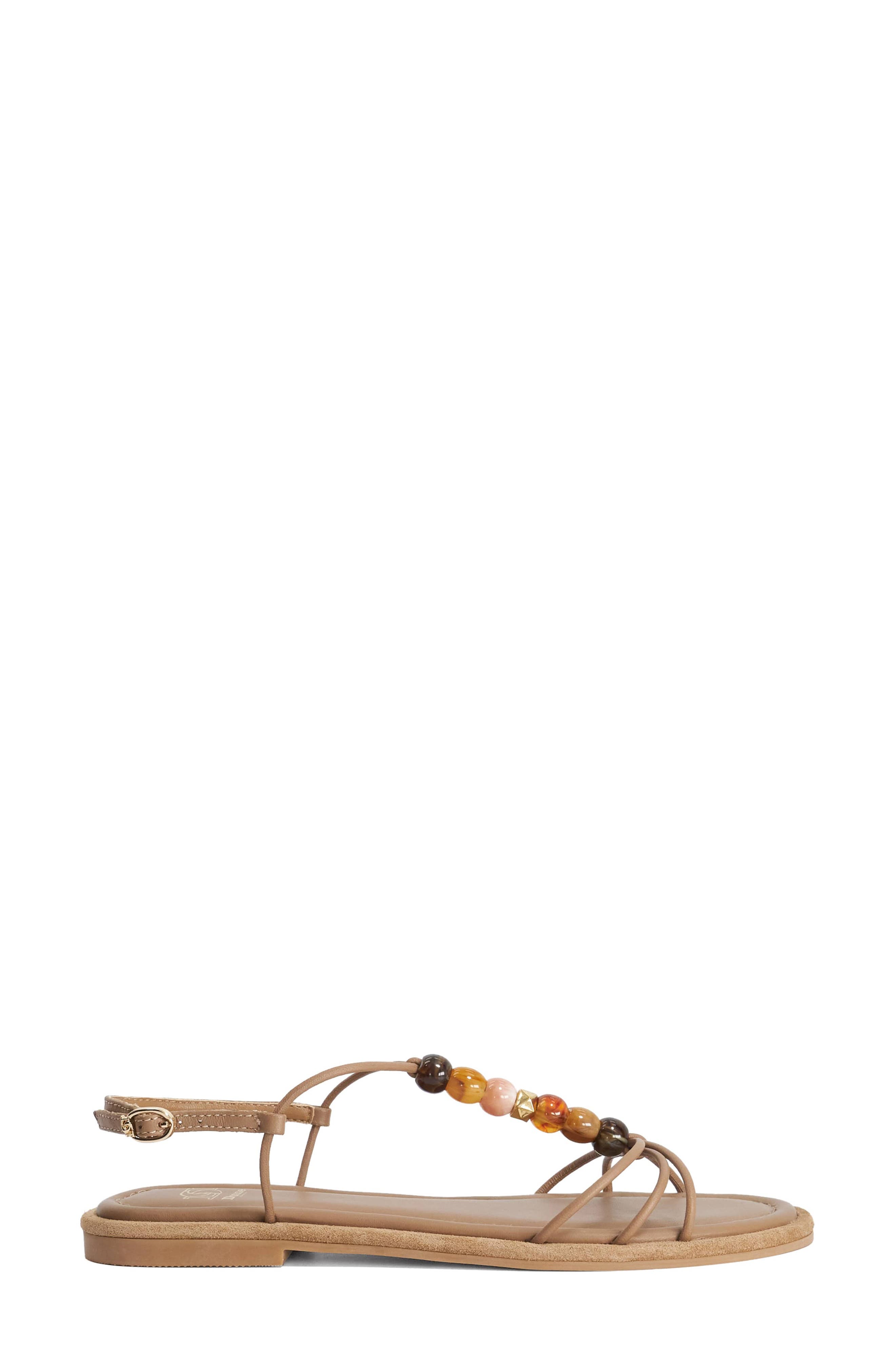 Dune London Lemnos Leather Sandal, Alternate, color, Taupe