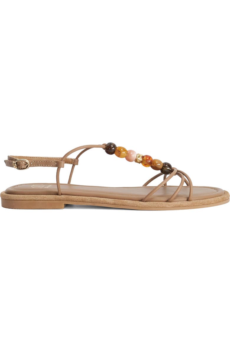Dune London Lemnos Leather Sandal, Alternate, color, Taupe