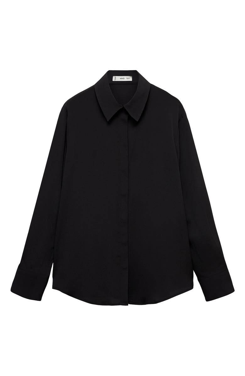 MANGO Fluid Button-Up Shirt, Alternate, color,