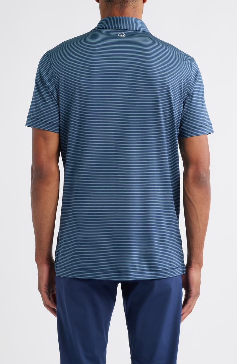 Peter Millar Crown Crafted Ballad Stripe Performance Jersey Polo, Alternate, color, Navy