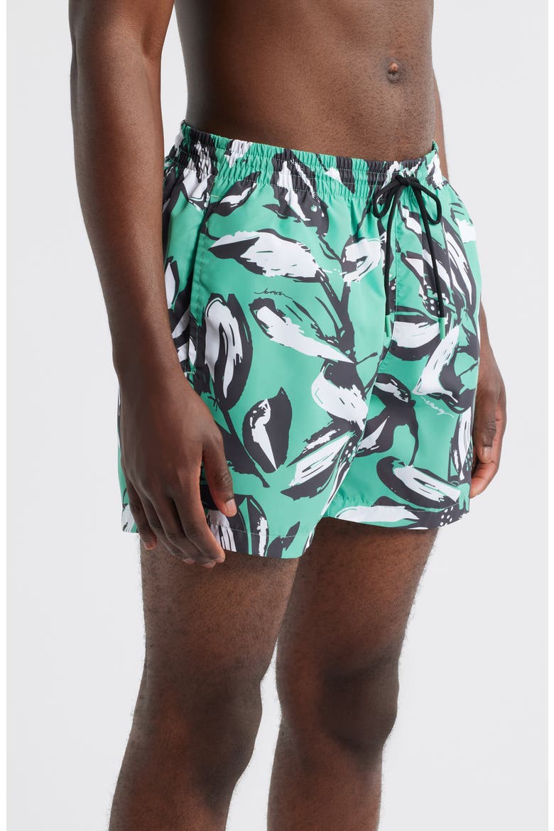 Piranha Swim Trunks, Alternate, color, BRIGHT GREEN