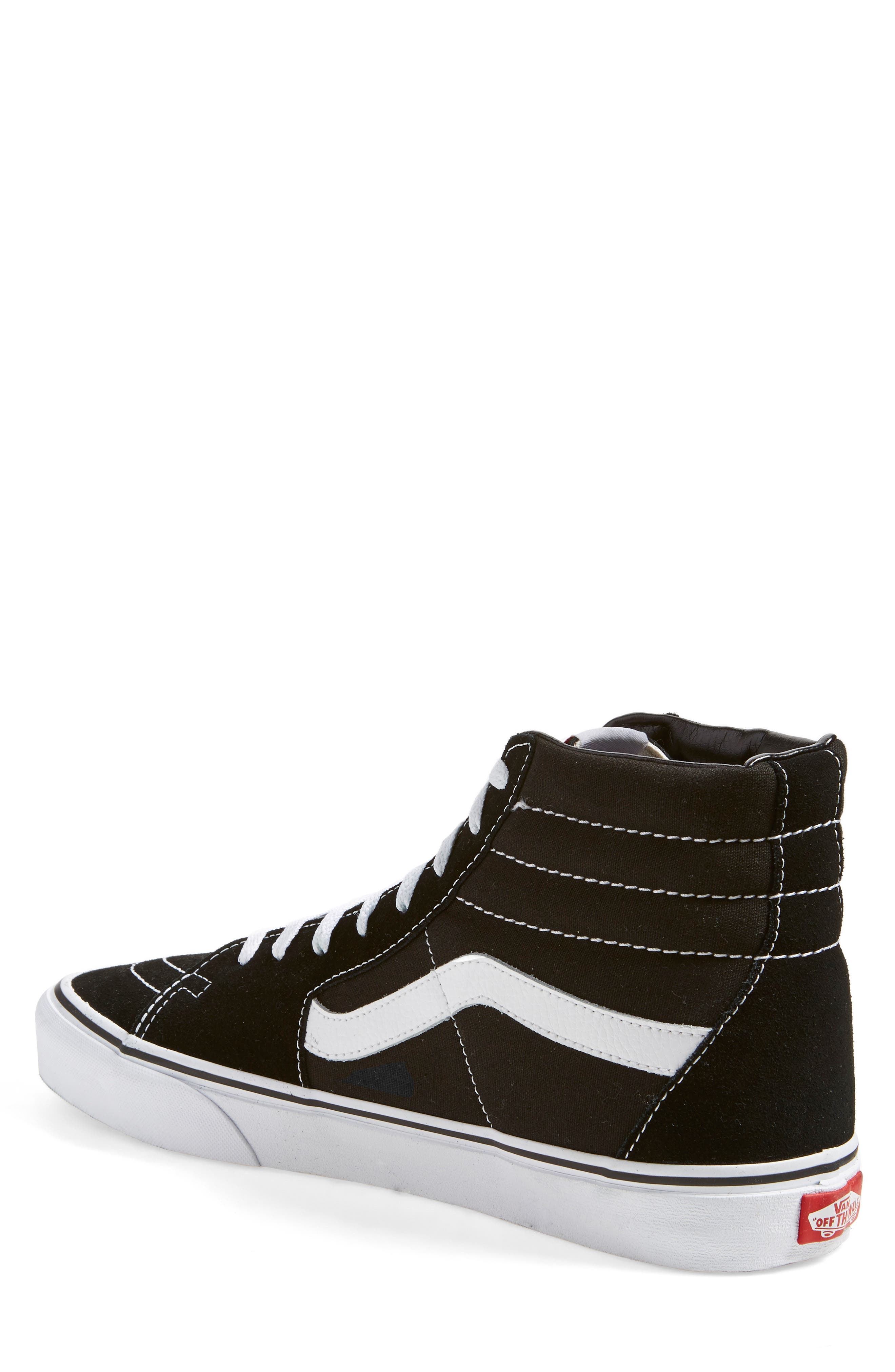 Vans Sk8-Hi Sneaker, Alternate, color, Black/Black/White