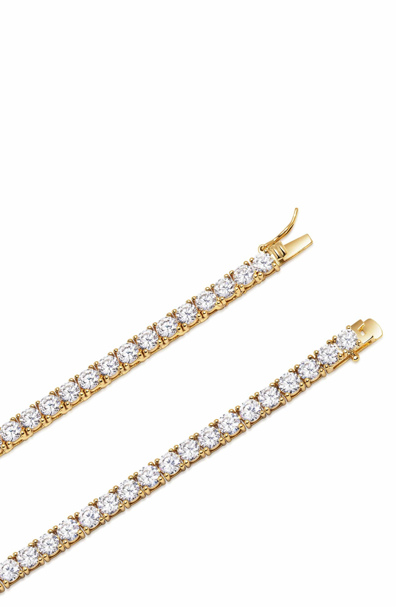 Nialaya Tennis Choker Necklace, Alternate, color, Gold