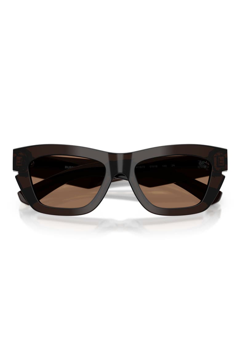 51mm Cat Eye Sunglasses, Alternate, color, BROWN