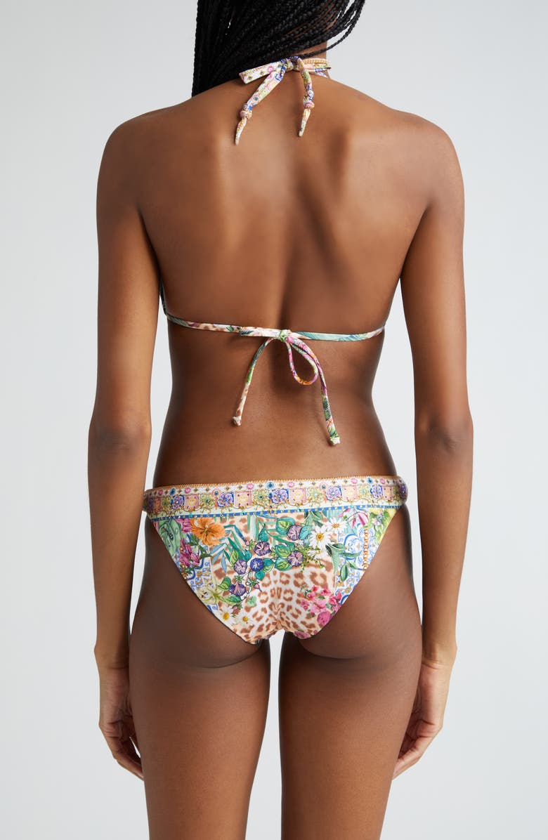 Camilla Flowers of Neptune Ball Beaded Triangle Two-Piece Swimsuit, Alternate, color, 