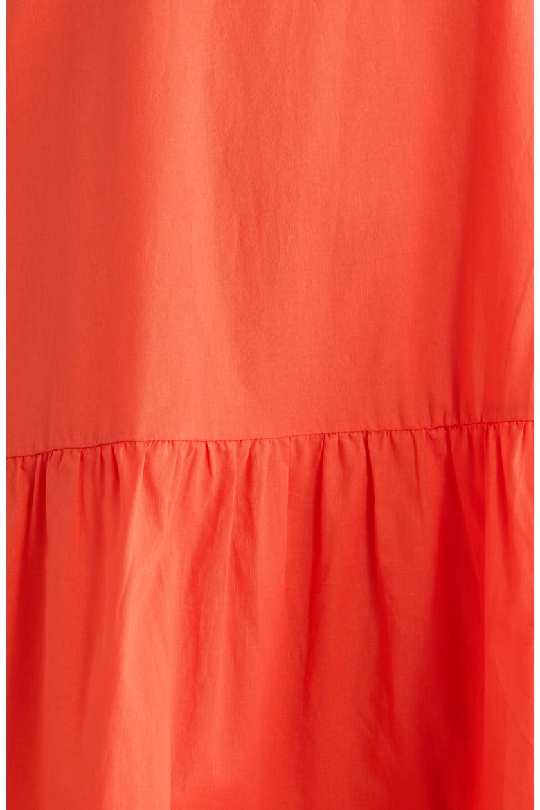 Ivonna Long Sleeve Cotton Shift Dress, Alternate, color, TOMATO RED