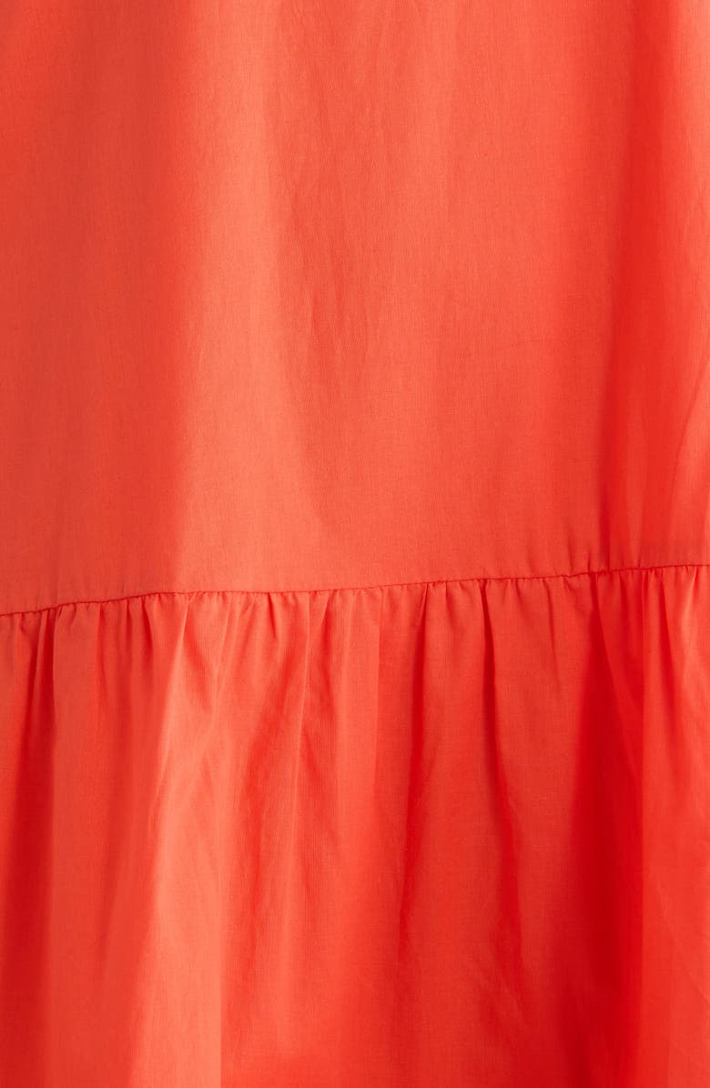 SUGARLIPS Ivonna Long Sleeve Cotton Shift Dress, Alternate, color, Tomato Red