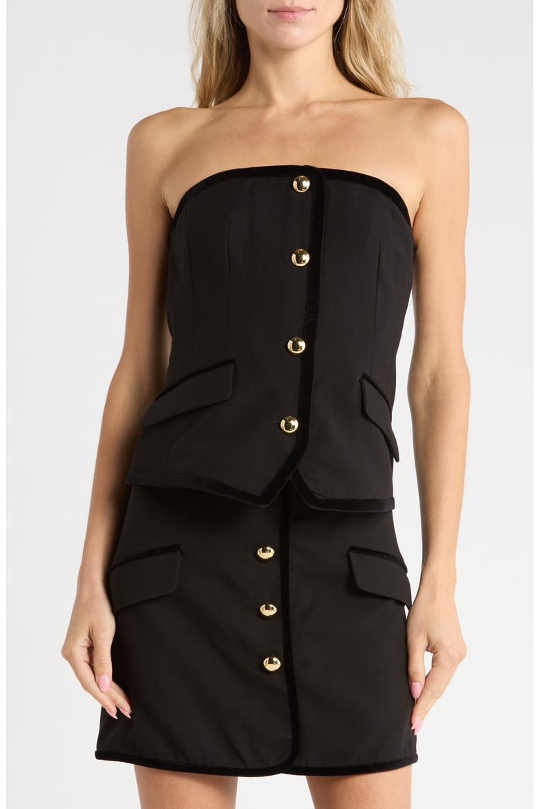 Cambrie Bustier Top, Main, color, BLACK