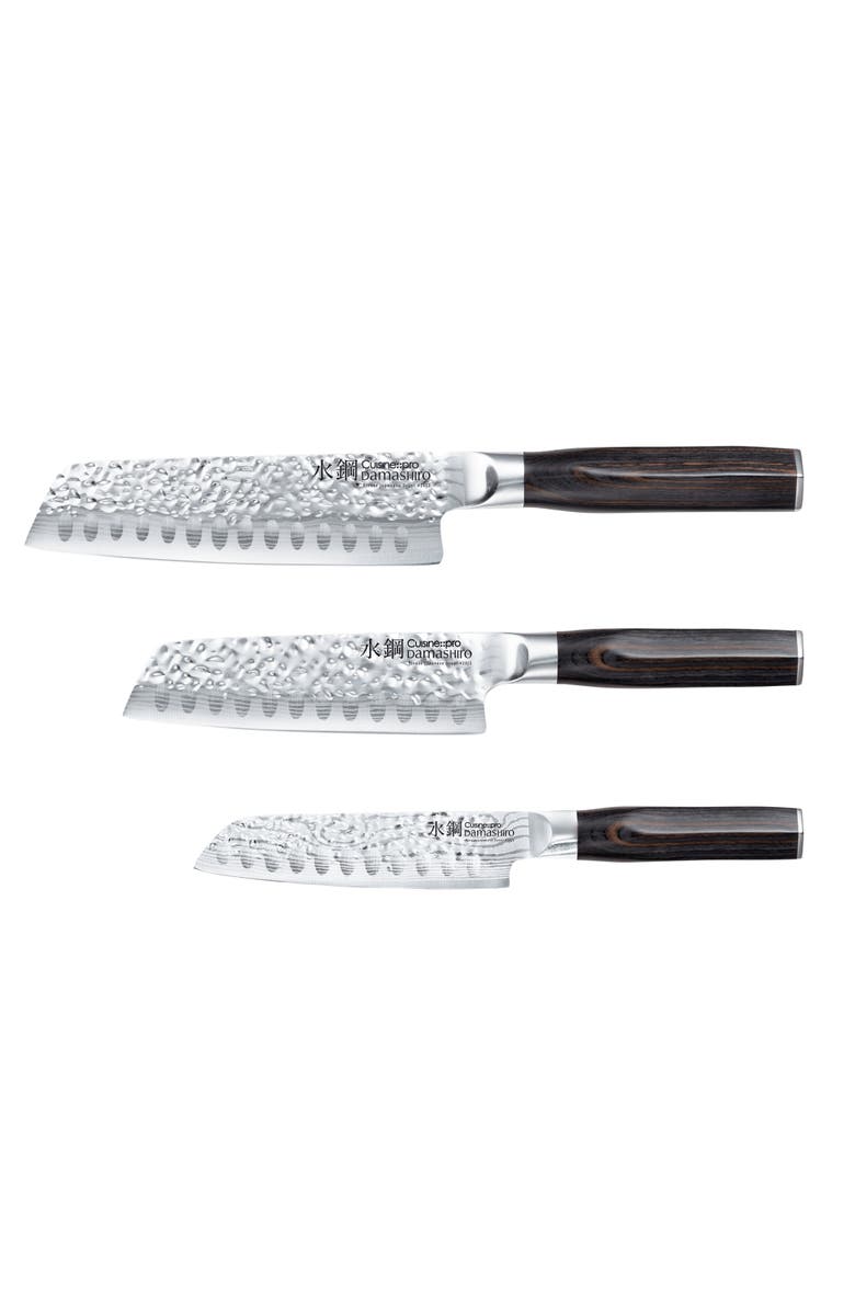 Cuisine::pro<sup>®</sup> Damashiro EMPEROR<sup>®</sup> 3-Piece Santoku Set, Main, color, Silver