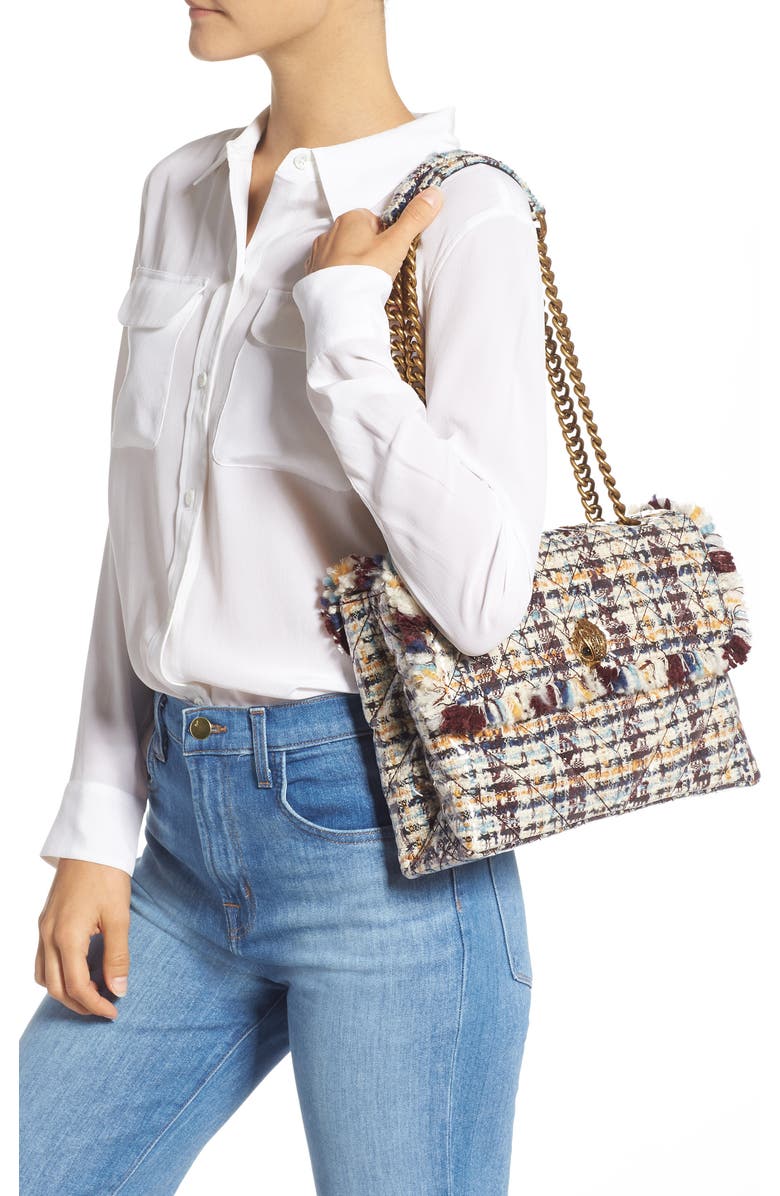 Kurt Geiger London Large Kensington X Tweed Shoulder Bag, Alternate, color,