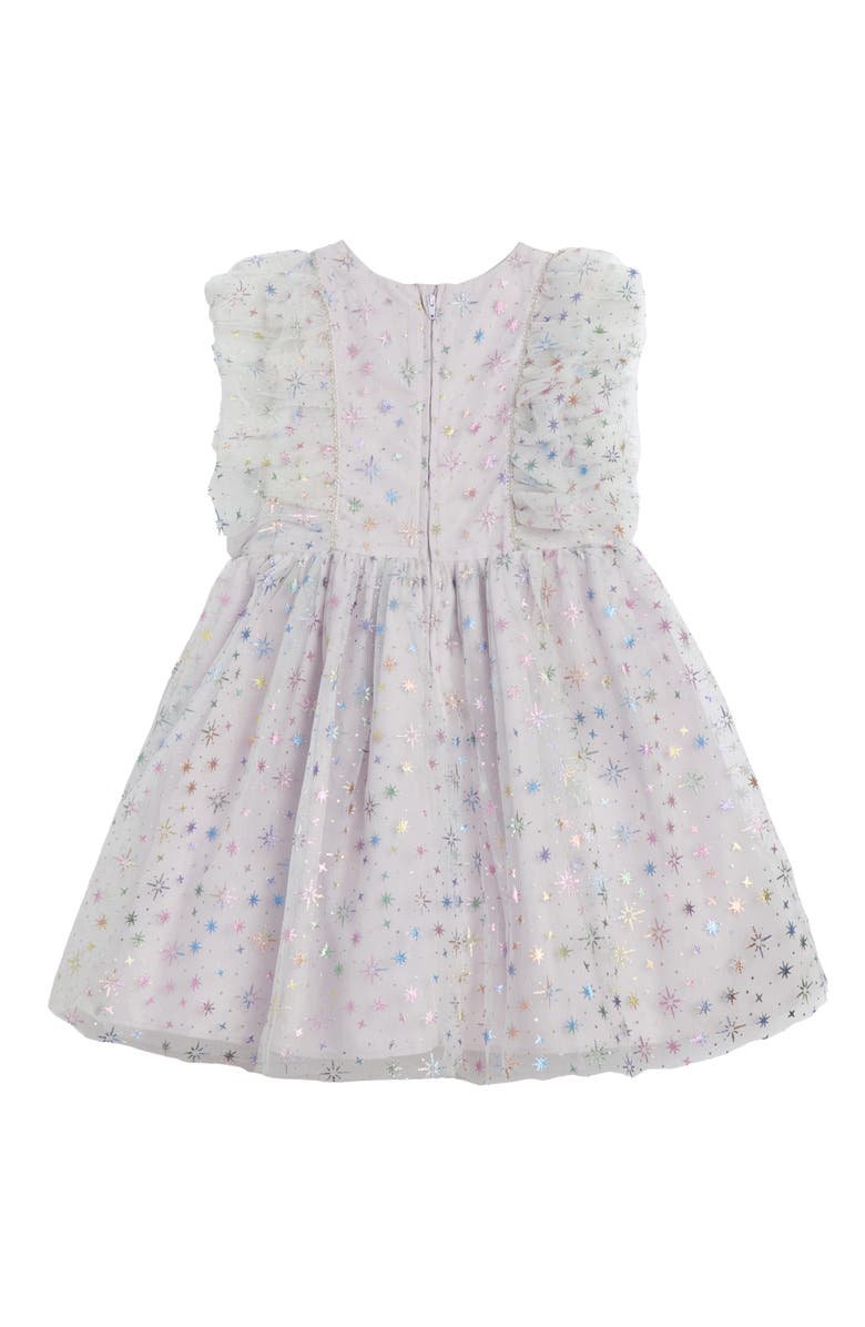 Pippa & Julie Kids' Fallon Metallic Star Sleeveless Tulle Dress & Bloomers, Alternate, color, Lilac