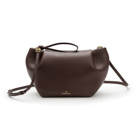 Marta Leather Clutch Bag With Shoulder Strap