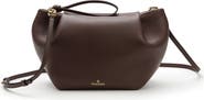LA PORTEGNA Marta Leather Clutch Bag With Shoulder Strap
