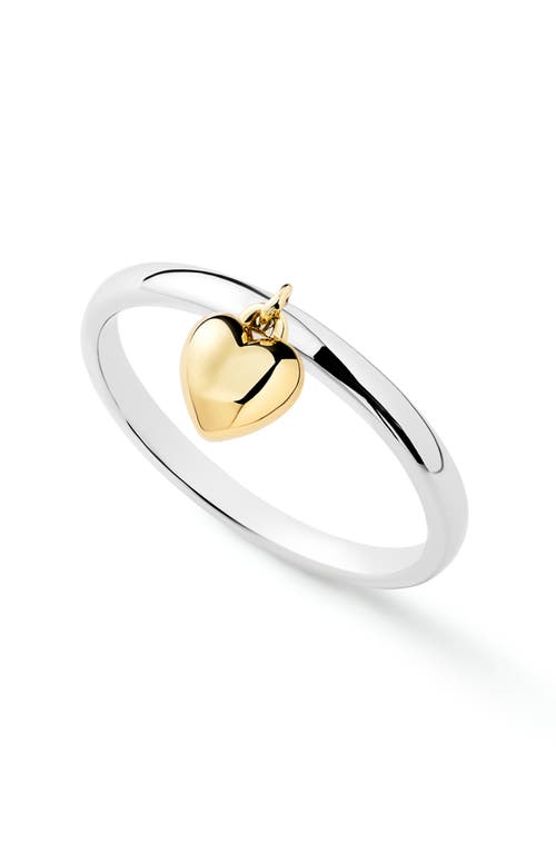 Ana Luisa Leia Two Tone Brass Gold Heart Ring