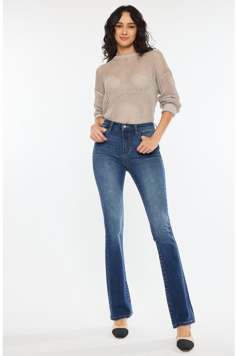 Hope Essentials High Rise Skinny Bootcut Jeans, Alternate, color, Medium Wash
