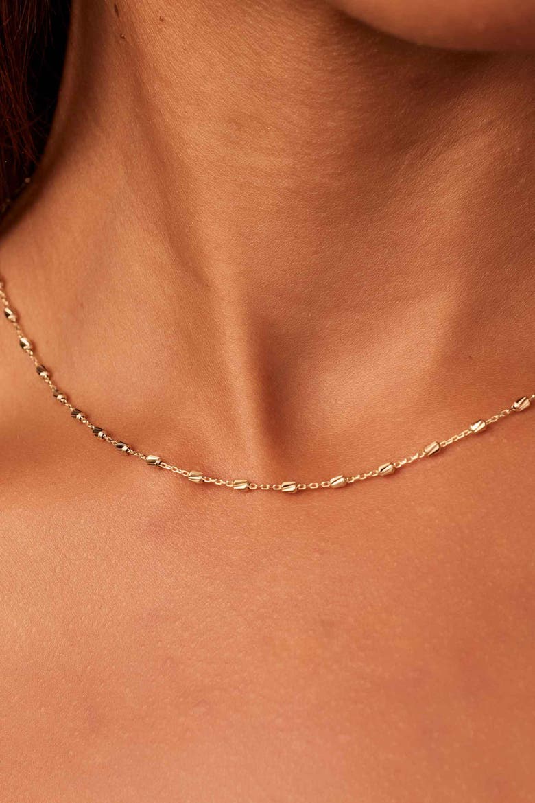 14K Yellow Gold Wanderlust Station Necklace, Alternate, color, Yellow Gold