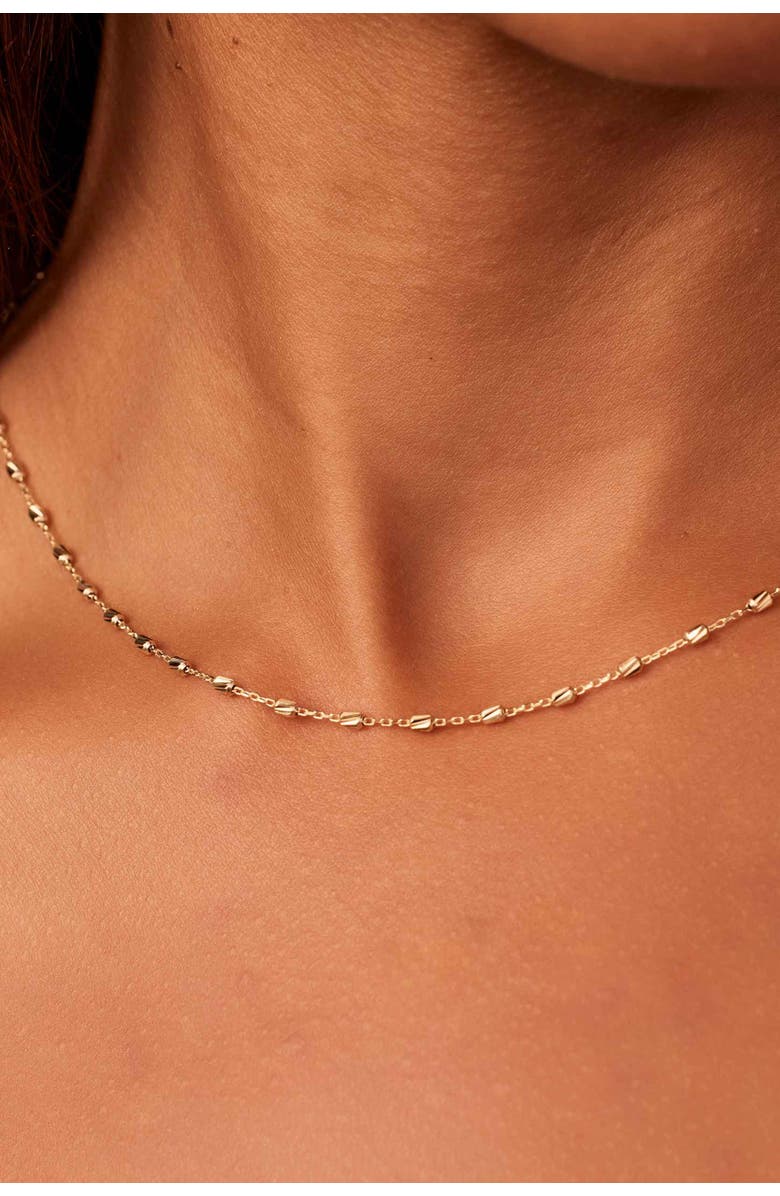 Oradina 14K Yellow Gold Wanderlust Station Necklace, Alternate, color, Yellow Gold