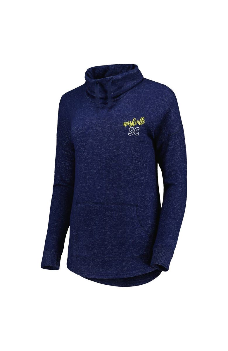 BOXERCRAFT Women's Heathered Navy Nashville SC Cuddle Tri-Blend Pullover Sweatshirt, Alternate, color, 