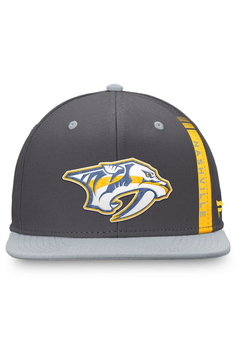 Men's Fanatics Branded Charcoal Nashville Predators Authentic Pro Home Ice Snapback Hat, Alternate, color, Charcoal