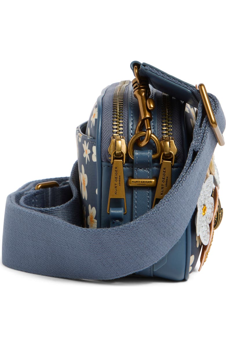Kurt Geiger London Kensington Daisy Twill Camera Bag, Alternate, color, Blue Pale