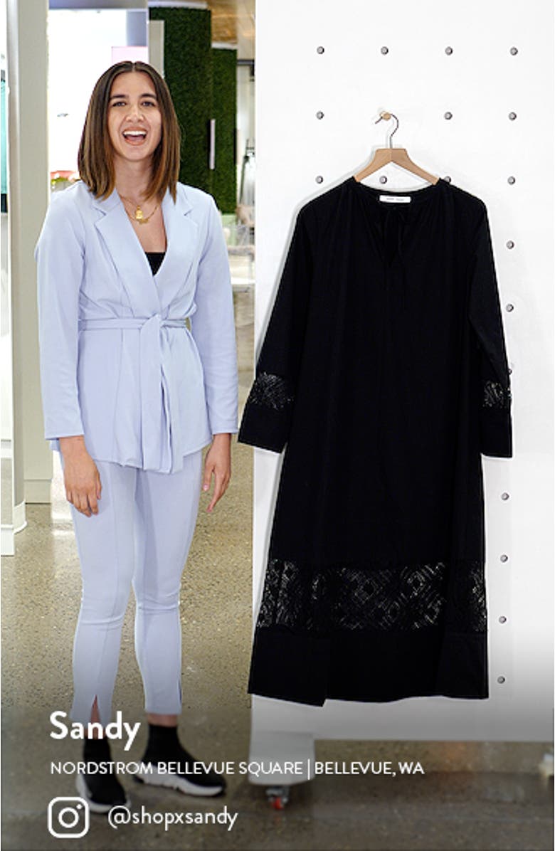 Sahell Lace Detail Long Sleeve Organic Cotton Dress, sales video thumbnail