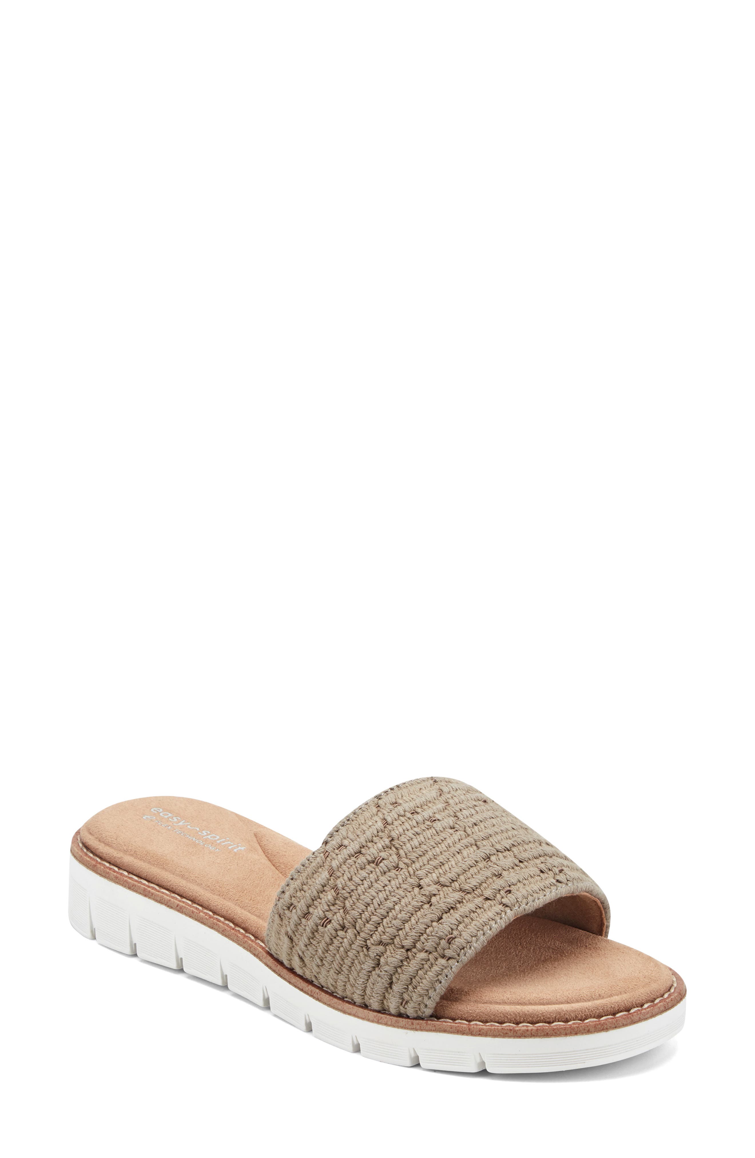 Easy Spirit Jadyn Platform Wedge Slide Sandal, Main, color, Taupe