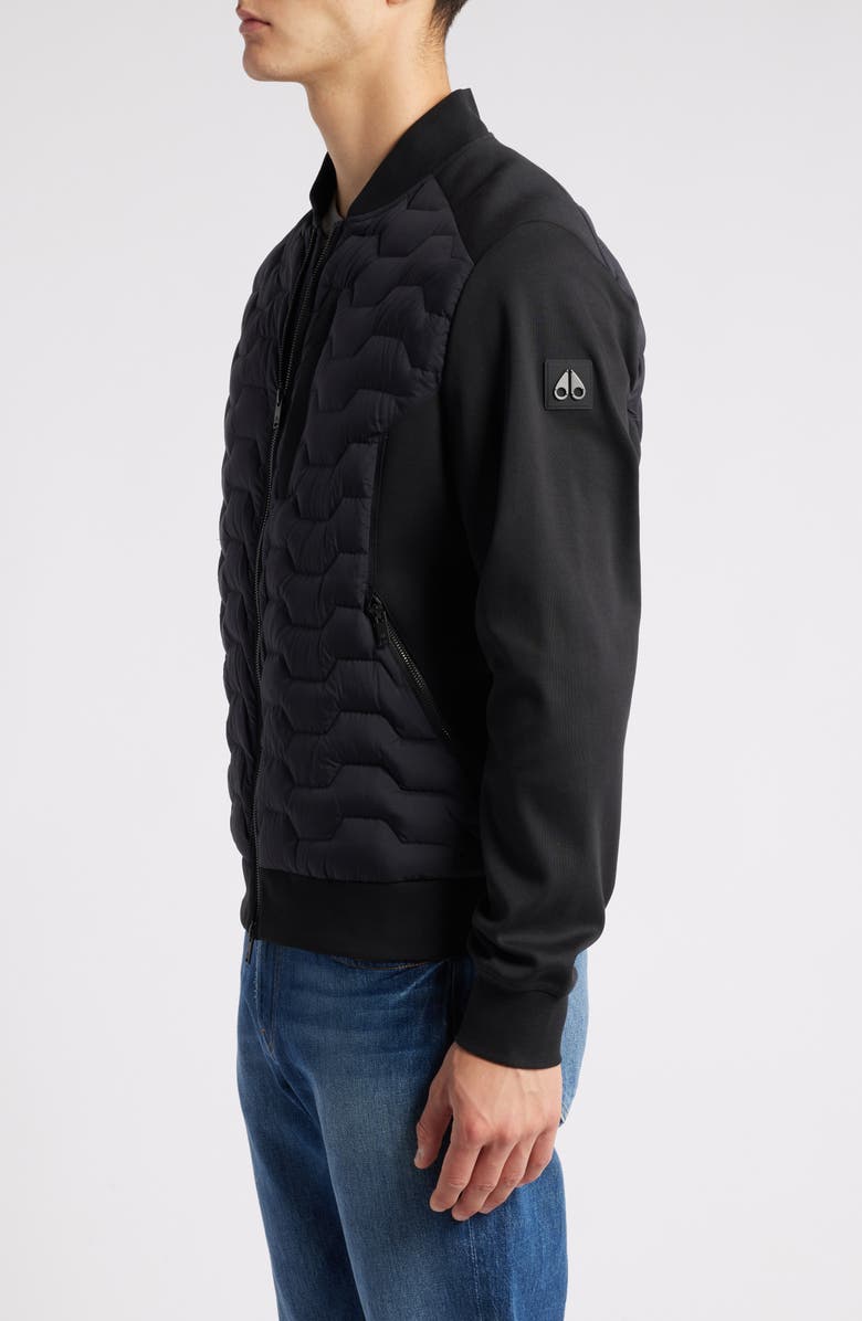 Moose Knuckles Granite Quilted Wind & Water Resistant Down Bomber Jacket, Alternate, color, 
