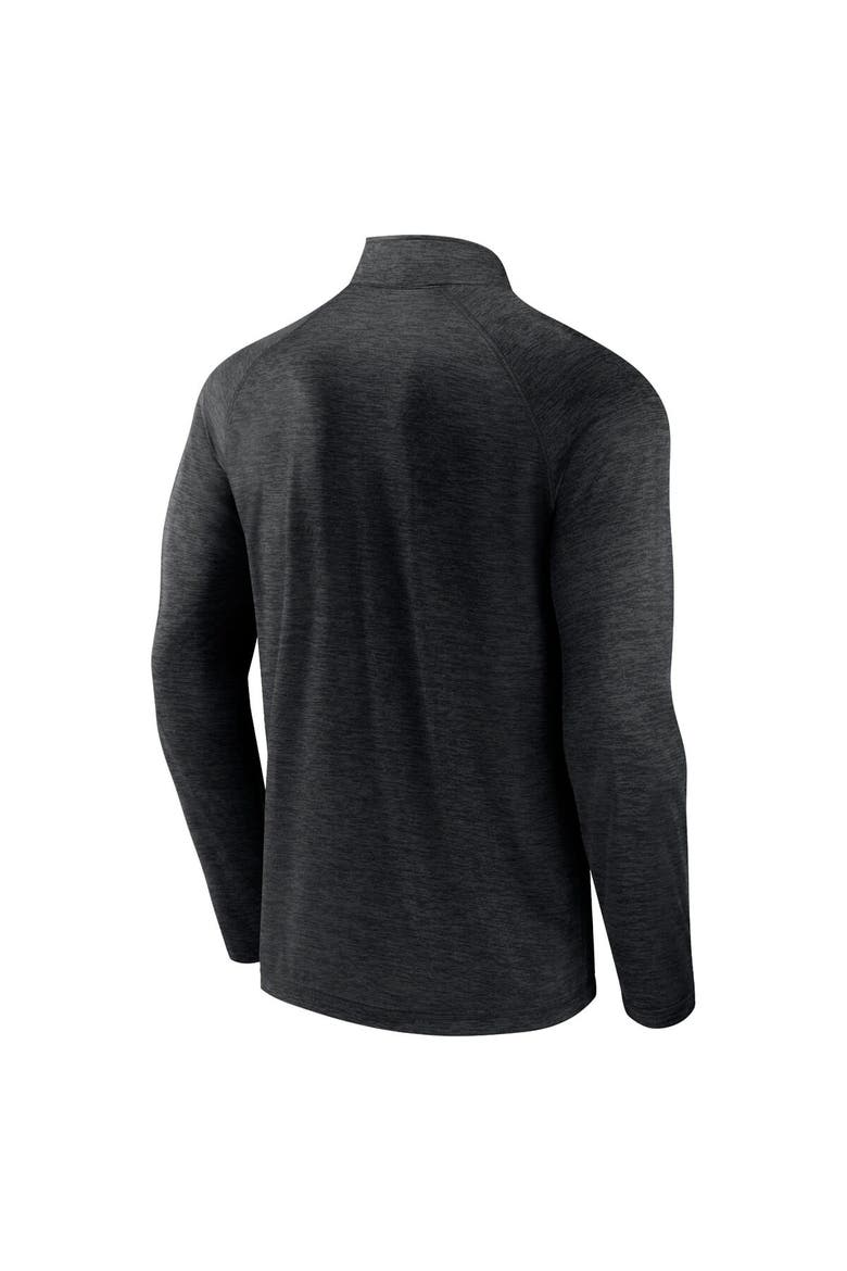 Men's Fanatics Branded Charcoal Minnesota Golden Gophers Primary Logo Raglan Quarter-Zip Top, Alternate, color, Charcoal