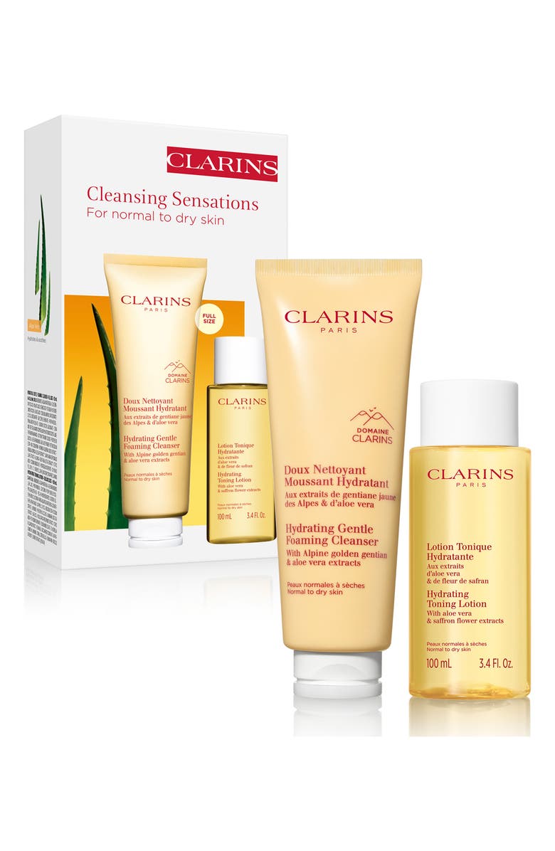 Clarins Hydrating Cleansing Skincare Set (Limited Edition) $46 Value, Main, color, 