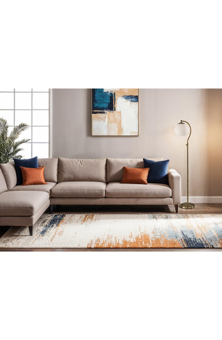 ADESSO LIGHTING Swirl Antiqued Brass Floor Lamp, Alternate, color, Antique Brass