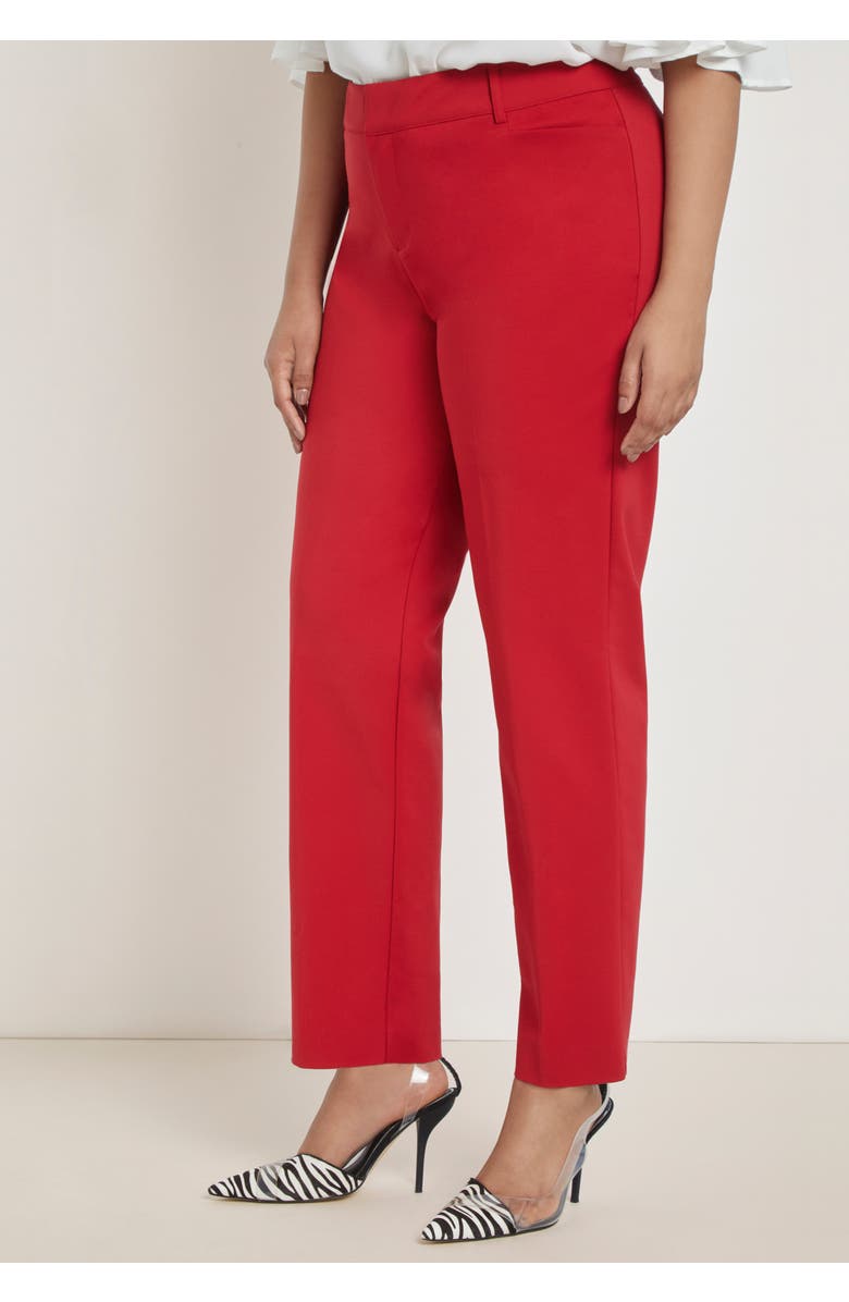 ELOQUII Kady Fit Double-Weave Pant, Alternate, color, Scarlet Sage