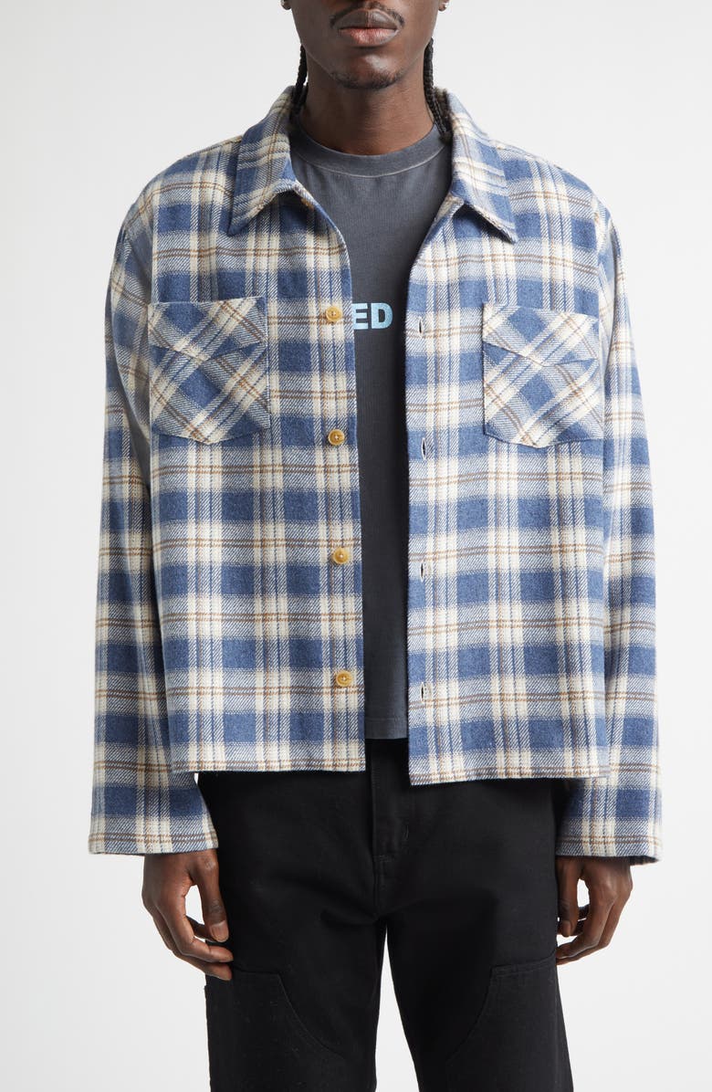 STOCKHOLM SURFBOARD CLUB Club Plaid Overshirt, Main, color, Blue Check