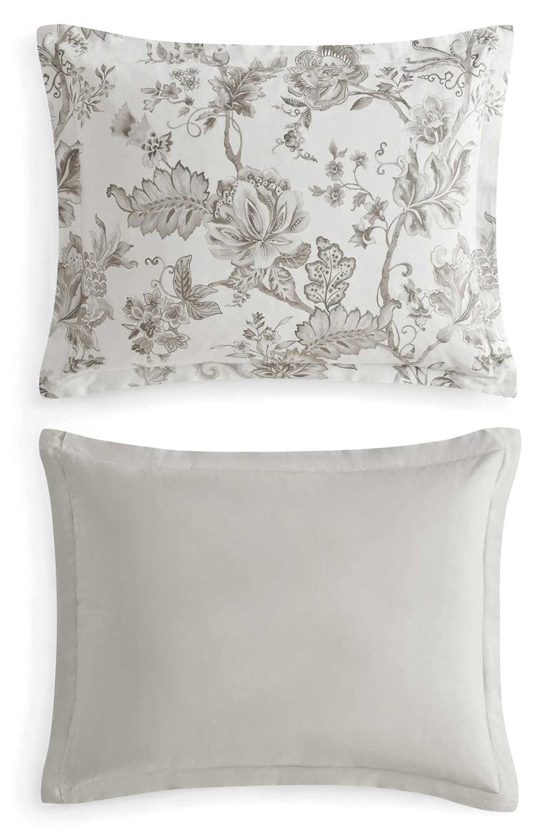Avery Floral Cotton Duvet Set, Alternate, color, MOONLIGHT GREY